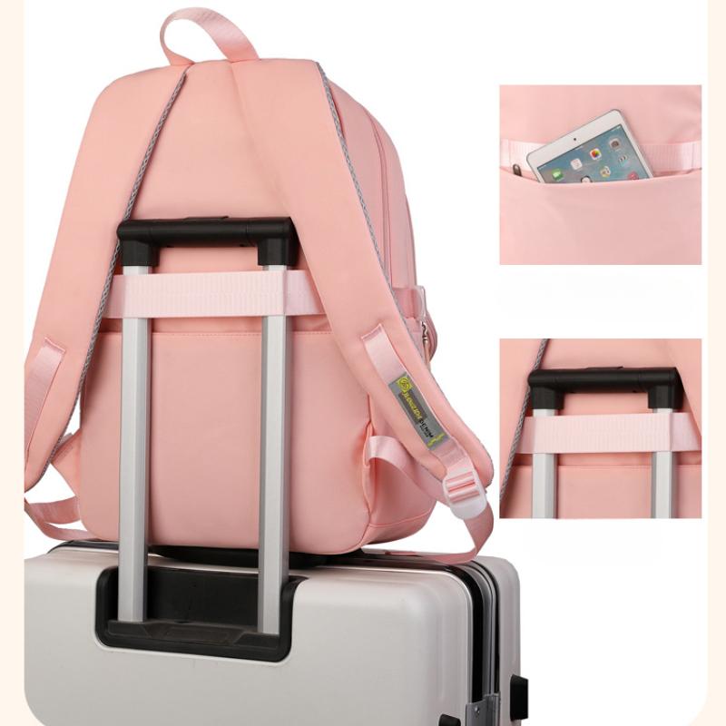 JLD Genți de școală noi, din nailon de înaltă calitate, rezistente la uzură, pentru elevi de liceu, ghiozdan la modă, de culoare solidă, rucsac de mare capacitate pentru fete și adolescenți