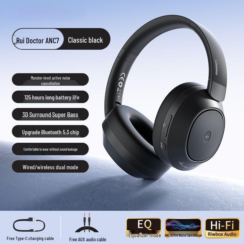 2025 Wireless Bluetooth Over-Ear Gaming Headset with Active Noise Cancelling