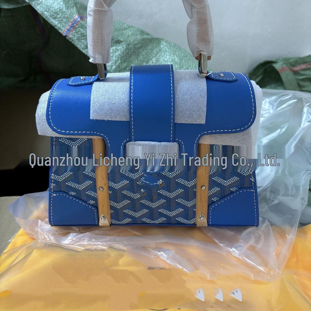 Retro Holzgriff Hundezahn Saigon Umhängetasche - Klassische kleine quadratische Schultertasche für Damen