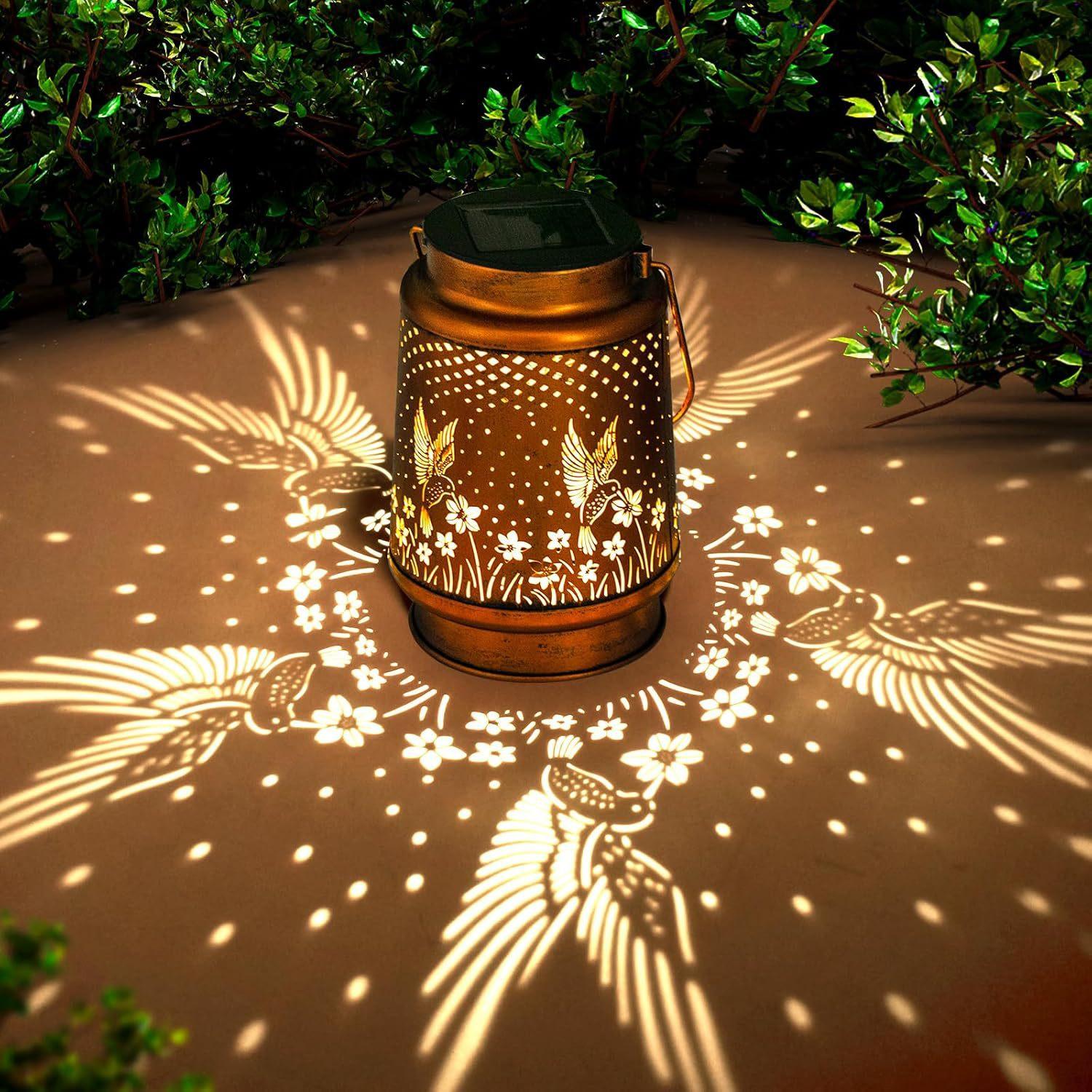 Solar Butterfly Courtyard Light Outdoor Waterproof LED Pendant Decorative Garden Balcony Hanging Decorative Light