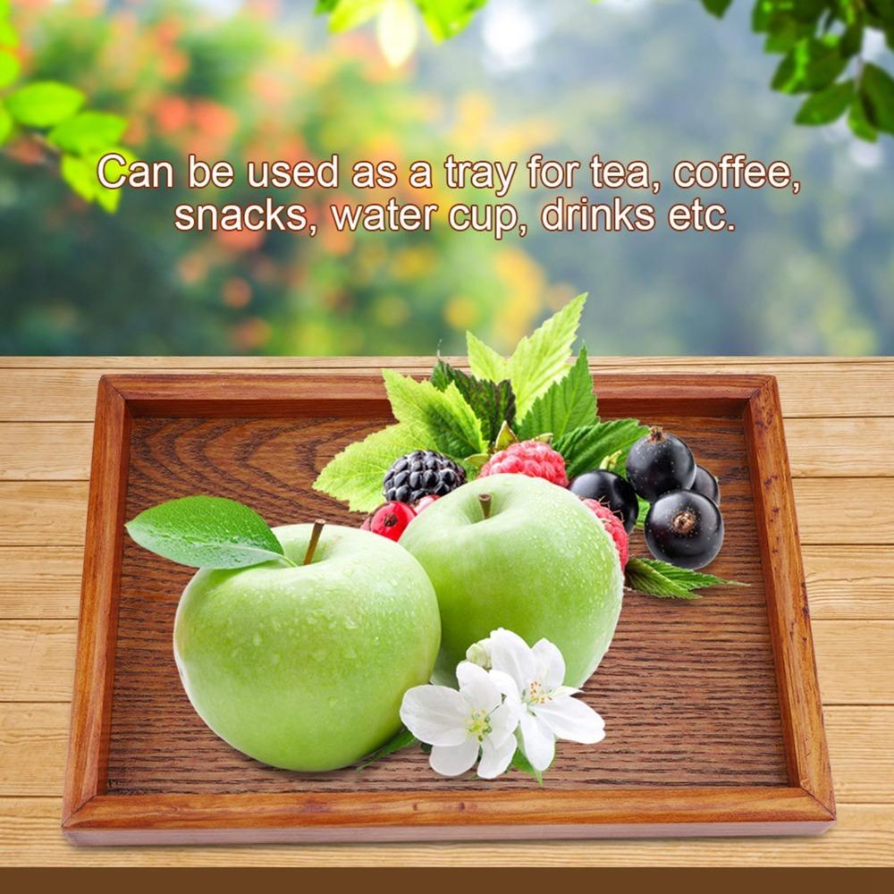 Smooth Surface Serving Tray Wood Fruit Platter Simple Snack Tray For Coffee Snacks