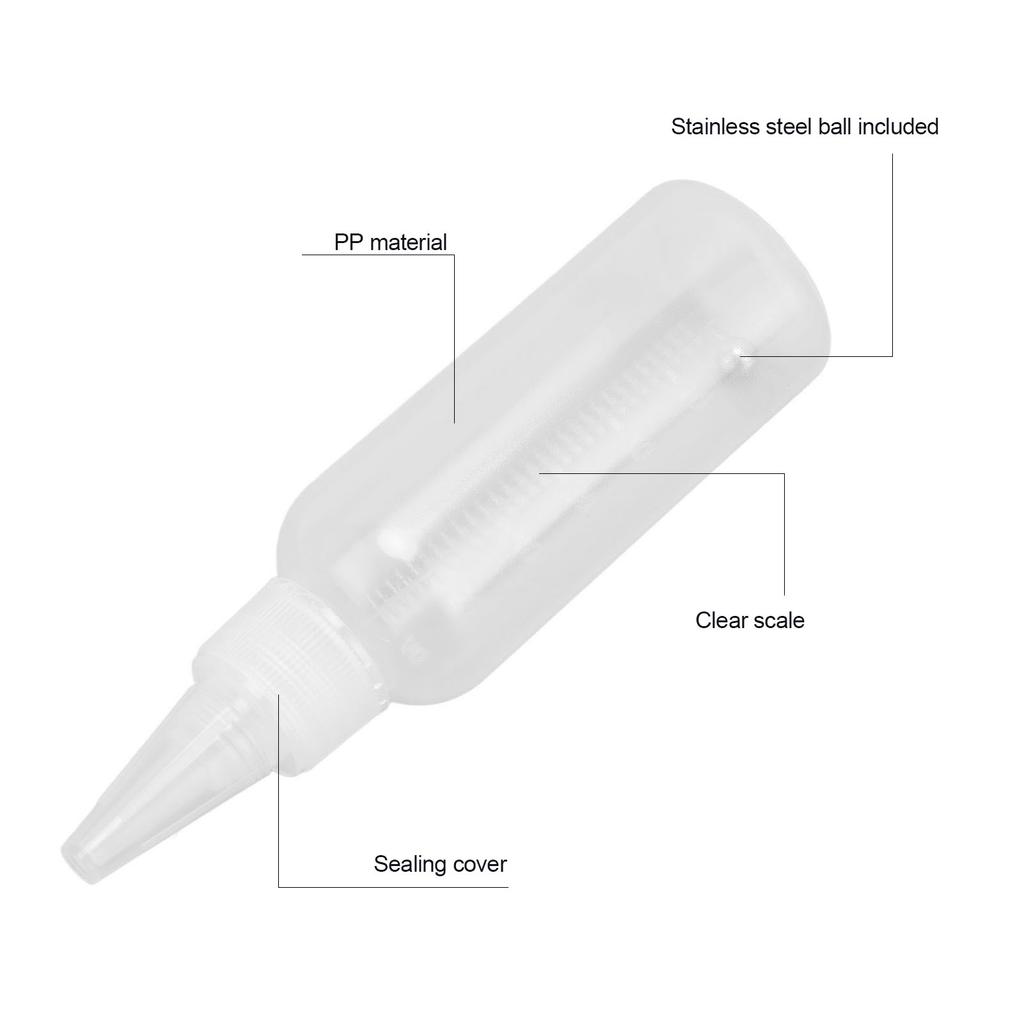10pcs 60ml Airbrush Paint Bottle Empty Airbrush Paint Mixing Jar Container with Ball Clear Scale Squeeze Bottles for Paint