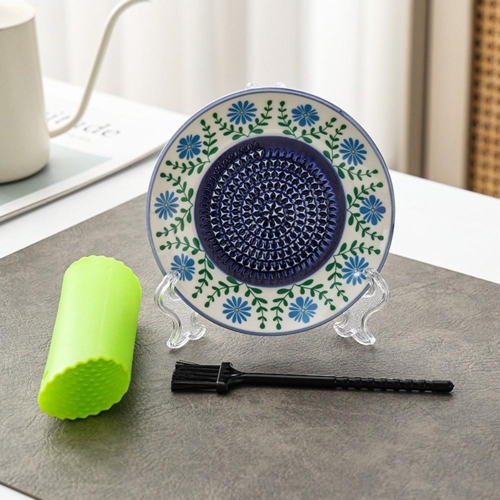 Textured Raised Ceramic Garlic Grater Manual Fruit Vegetable Puree Grinder Tomato Grating
