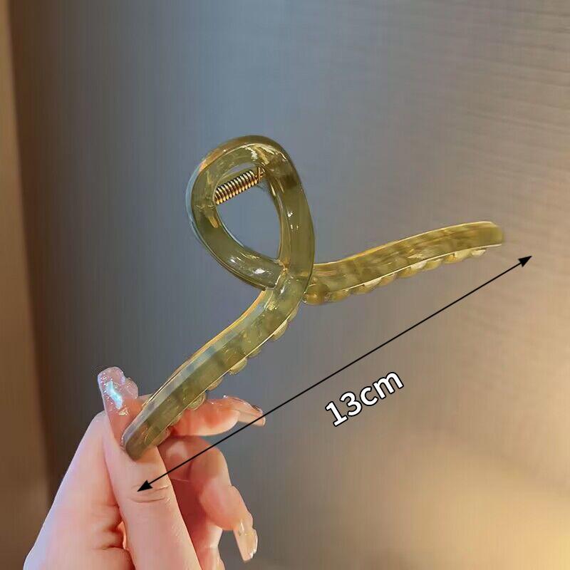 Elegant Large Shark Clip Hairpin for Women - Back of Head Hair Accessory 