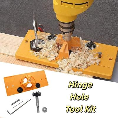 Positioning Hinge Hole Tool Kit Drilling Hinge Jig Durable Boring Guide  Cabinet Door Installation