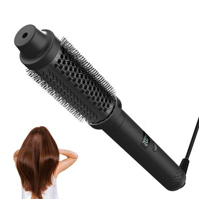 Curling Iron Brush Double PTC Heated Curling Comb Fast Heating Thermal Brush Ceramic Hair Curler Hot Comb 38mm Curling Wand