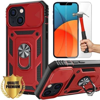 Schutzhülle - PROSHOP - für iPhone 13 - Rot - Stoßfest - Magnetische Halterung
