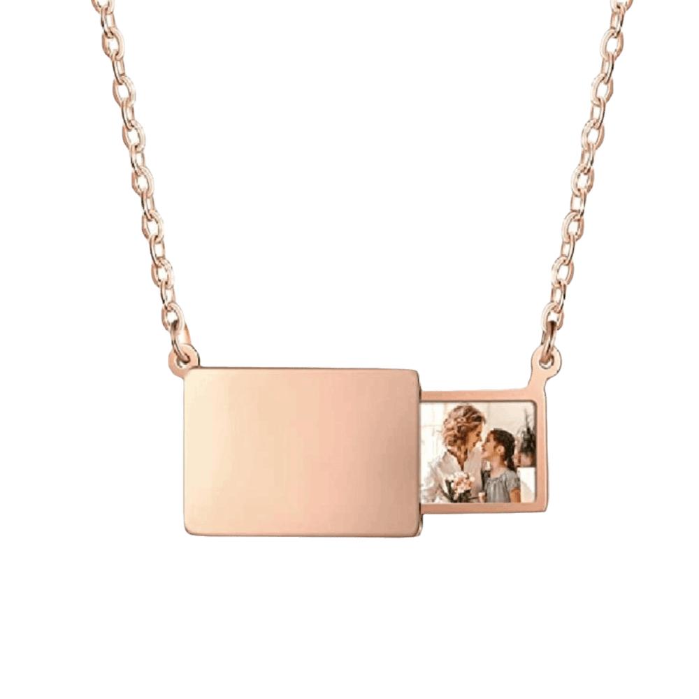 Drawer Style Personalized Necklace Electroplating Locket Pendant Fashion Necklace Memorial Jewelry