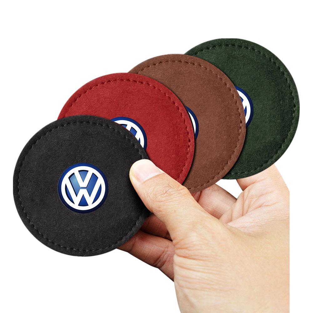 T26Car Cup Holder Mat Pad Anti-slip Coaster Auto Interior Accessories For Volkswagen Golf Rline Passat GTI Lavida Sagitar Scirocco 