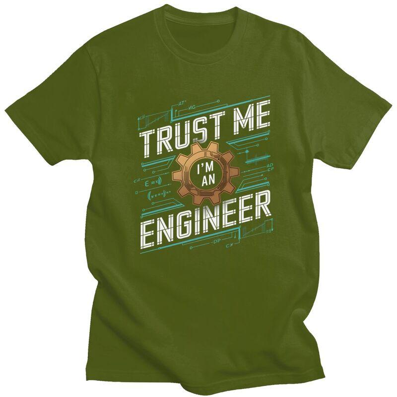 Custom Trendy Trust Me Im An Engineer T Shirt Men Pure Cotton Tshirt Leisure Tee Tops Fashion Tshirts