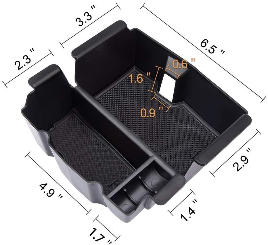 Suitable for 2018+ Wrangler JL Car Storage Box Black Car Accessories Armrest Box Central Control Storage Box Black ABS