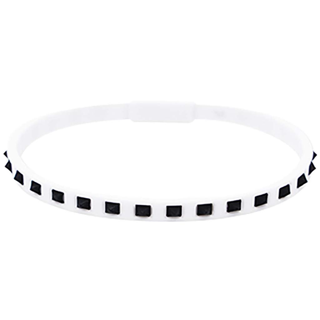 VANDEL STUDS SERIES Line Bracelet (WHITE x BLACK, S 16.0)
