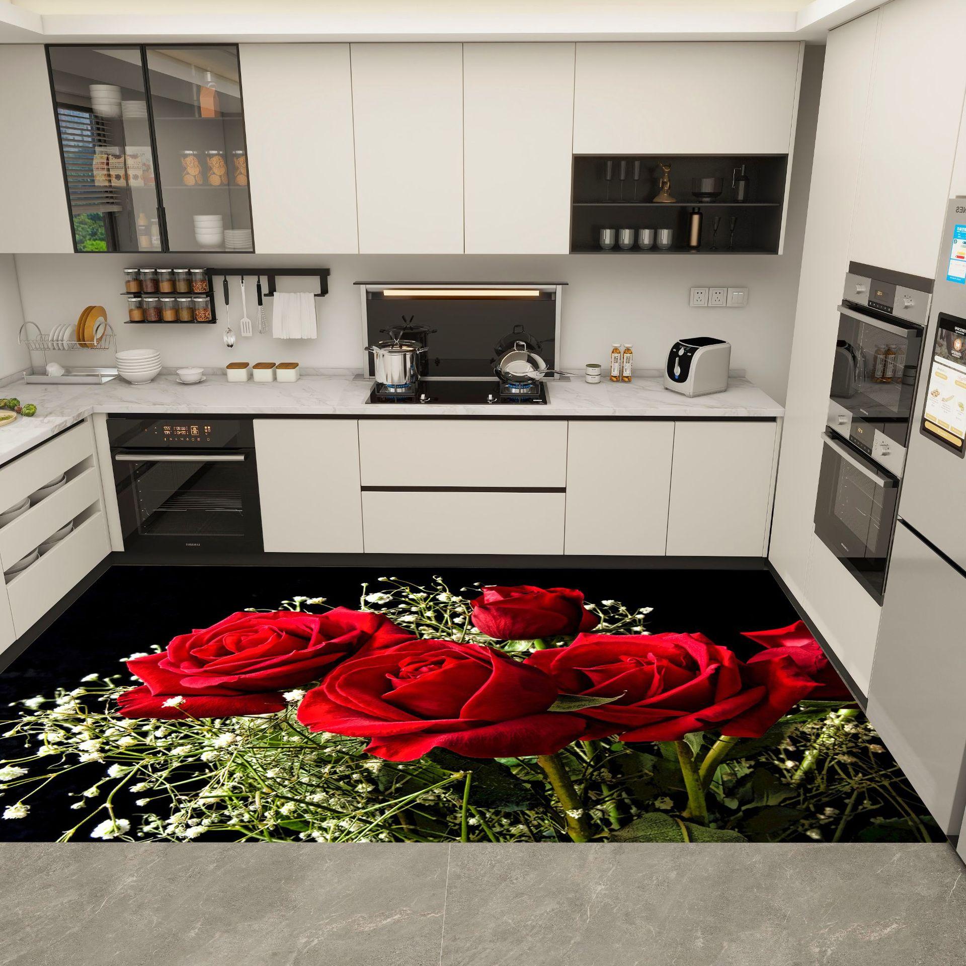 

Килими з квітковим і трав’яним візерунком Вхідні килимки Брудостійкі та прості в обслуговуванні Килимки для віталень 140*200cm