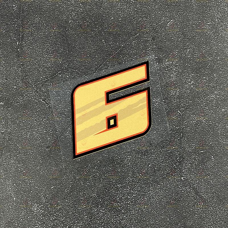 1pc Gold Nmnber 0-9 Motorcycle Stickers Waterproof for Motorcycle Fairing Helmet Car Window Scooters Universal Vinyl Decals