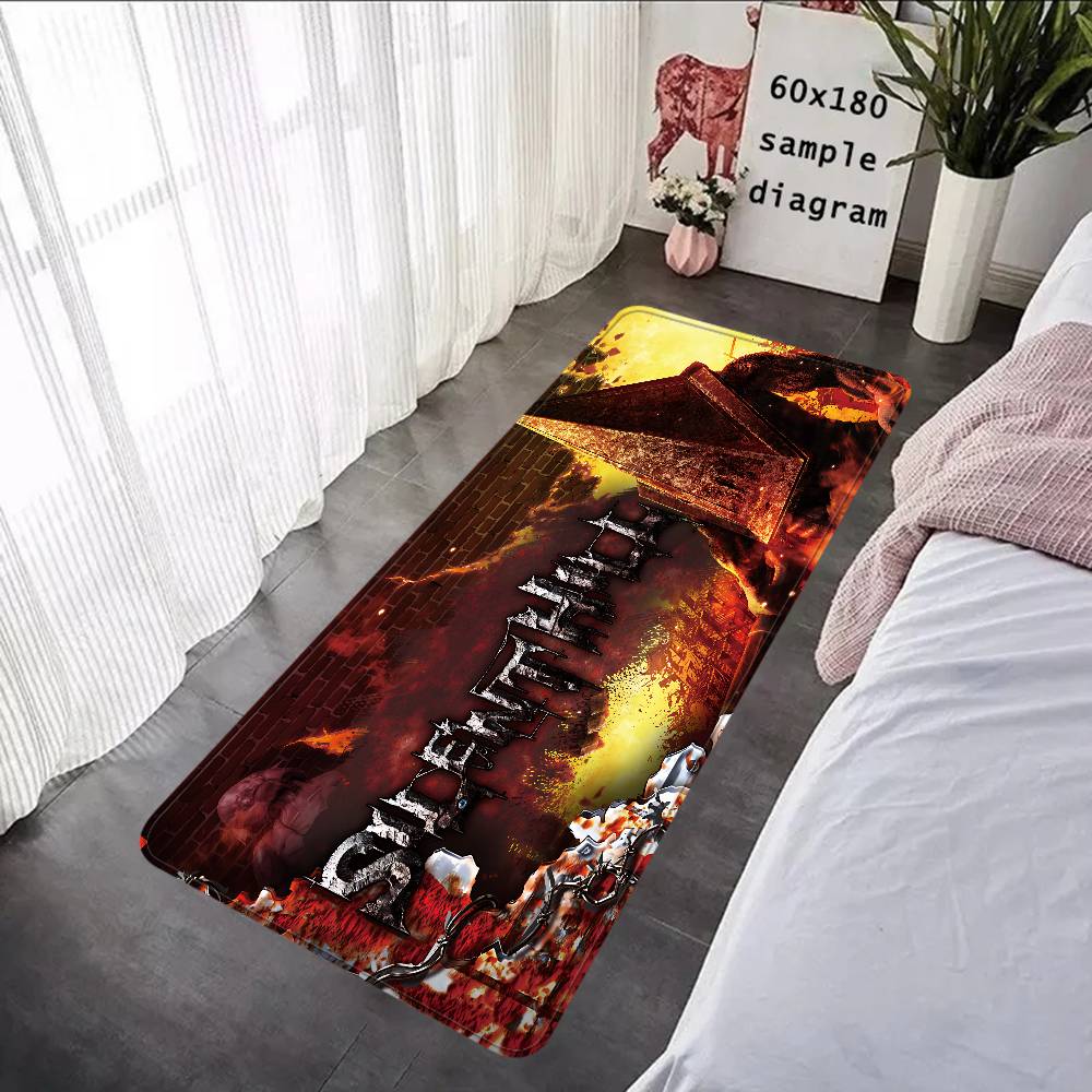 Classic S-Silent H-Hill Game Floor Mat Rectangle Anti-slip Home Soft Badmat Front Door Indoor Outdoor Mat Welcome Doormat