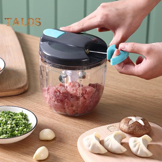 Mașină de tocat carne manuală, tocator de legume, portabilă, cu șir de trageți manual, tocator de usturoi, tăietor de ceapă, robot de bucătărie pentru legume, fructe și nuci