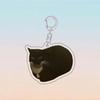 Adorable Cat Banana Pendant: Cute Acrylic Ornament Keychain Gift