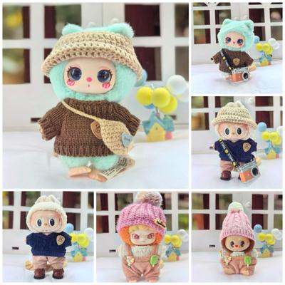 {Baby Clothes Only} 17CM Pendant Clothes Cute Knitted Sweater Set Doll Hat Doll