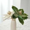 Artificial Poinsettia Flower Picks Velvet Glitter Magnolia Flower with Stem Christmas Tree Ornaments for Xmas New Year Party Wedding Holiday Decor