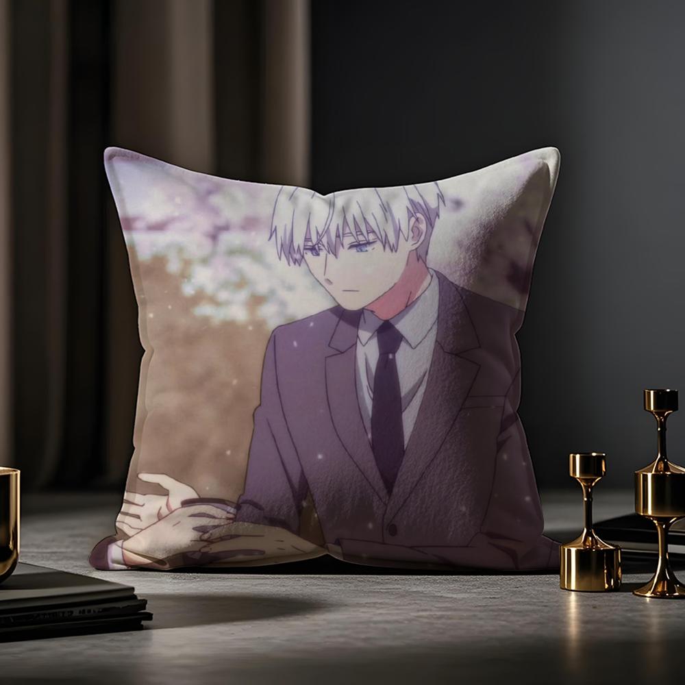 

The Ice Guy And His Cool Female Cushion Cover Anti-dustmite Pillowcase Invisible Zipper Silky Short Plush Sofa Cushion Cover 30X30cm