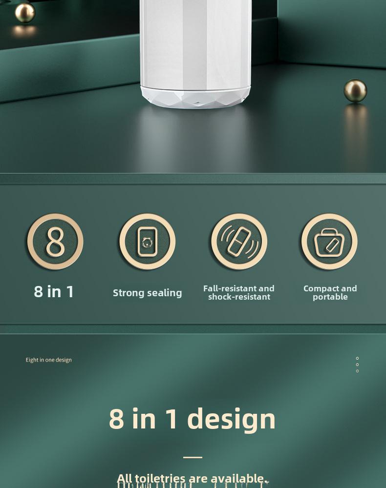 Hayan/Haiying Portable 8-in-1 Travel Wash Cup & Toiletry Storage Bag