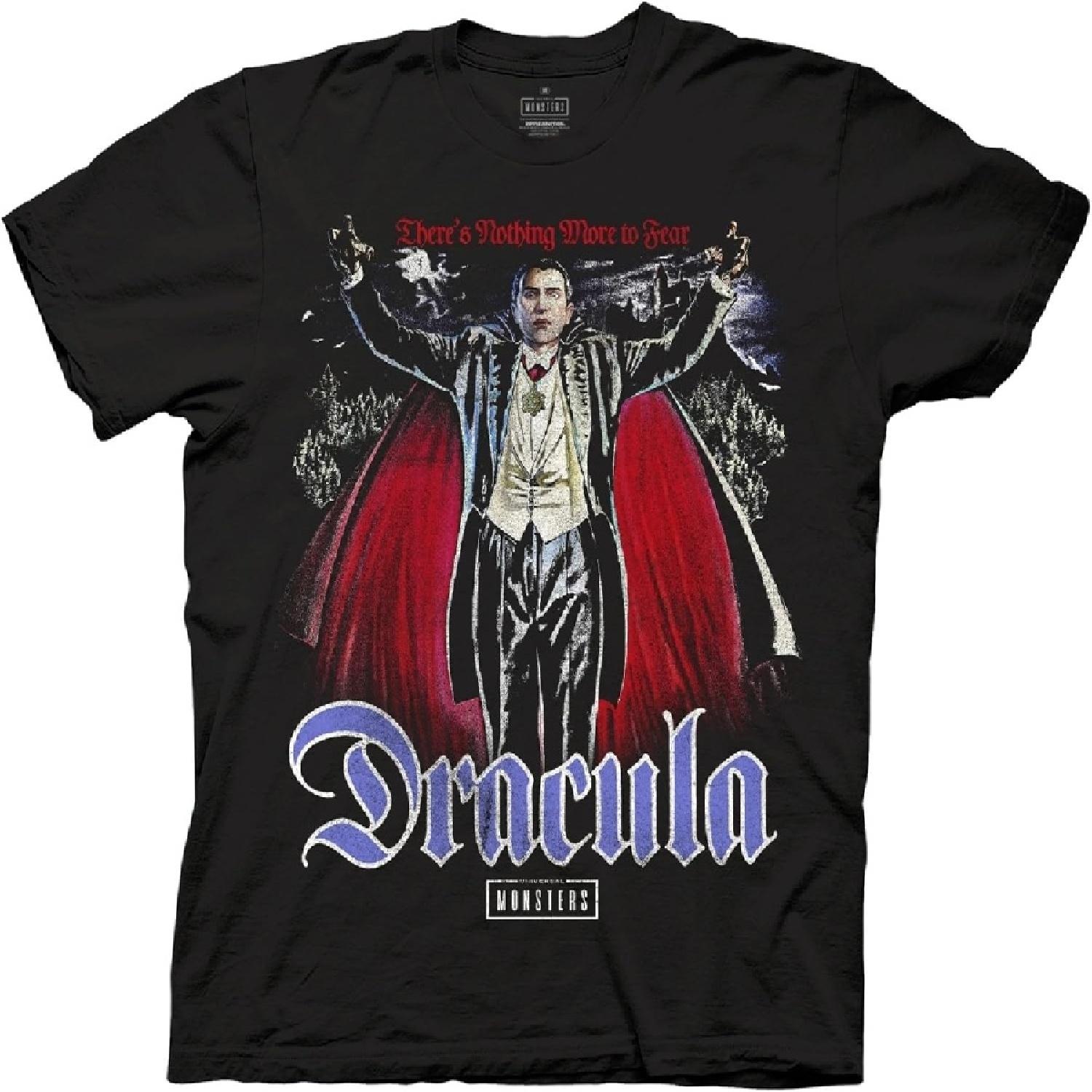 Ripple Junction Universal Monsters Men s Short Sleeve T-Shirt Count Dracula Vintage Vampire Horror Movie Officially Licensed XXXXXL разноцветный