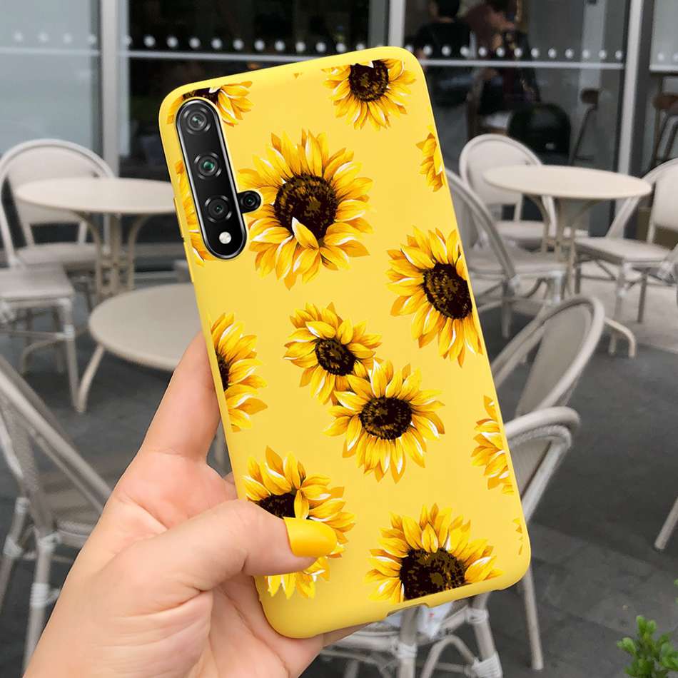 For Huawei Nova 5T Case Beautiful Girl Flower Phone Case For Huawei Nova5T YAL-L21 Soft Silicone Shockproof Back Cover Bumper
