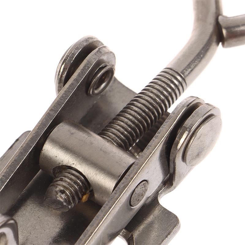 1Pc 304 Stainless Steel Boat Deck Clamp Hasp Lock Heavy Duty Fastener For Marine Locker Strong Anti Rust Construction
