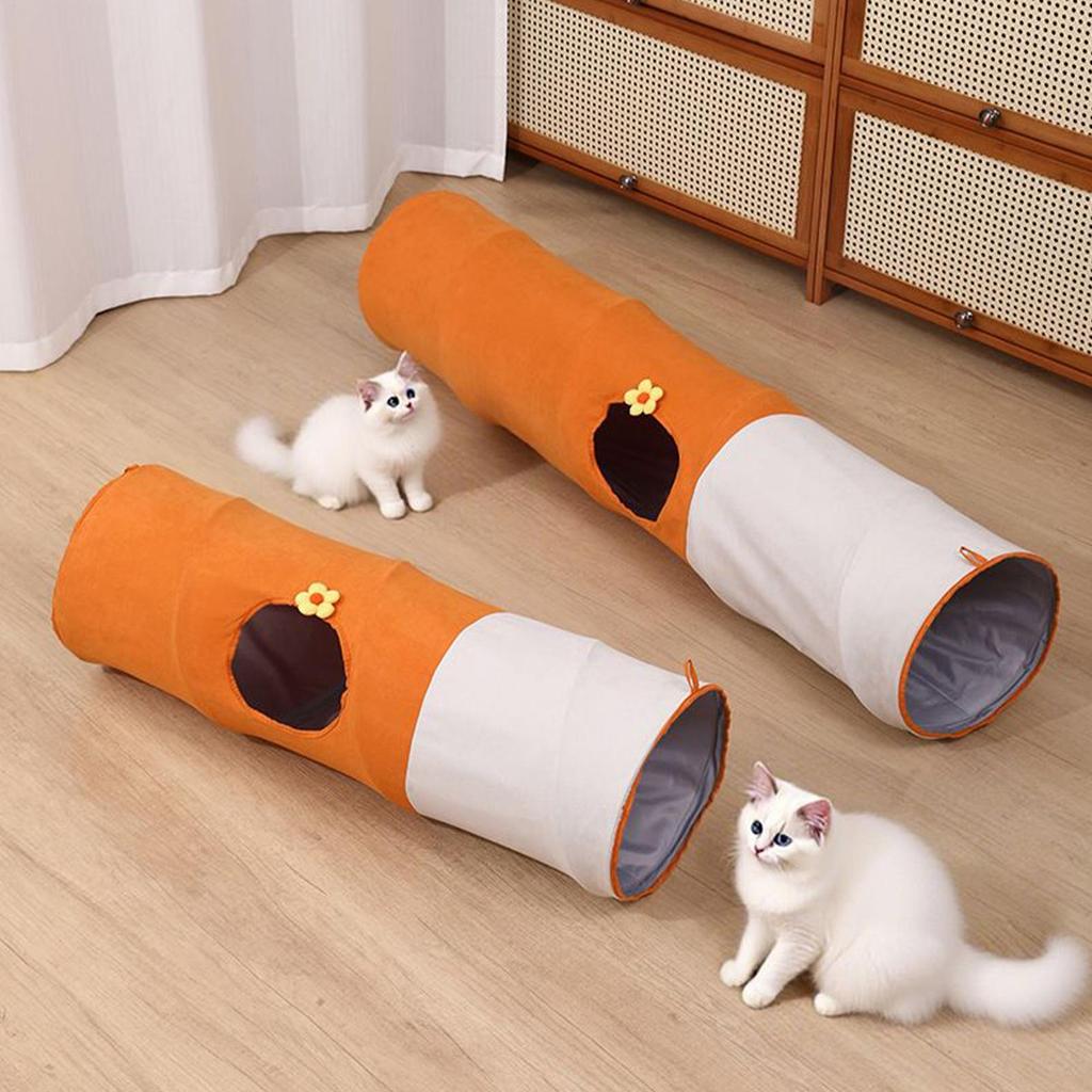 Kattunnelrör Vikbara Kattleksaker Kattunge Träning Interaktiv Rolig Leksak Tunnel Uttråkad för Valp Kattunge Husdjurstillbehör Kattillbehör