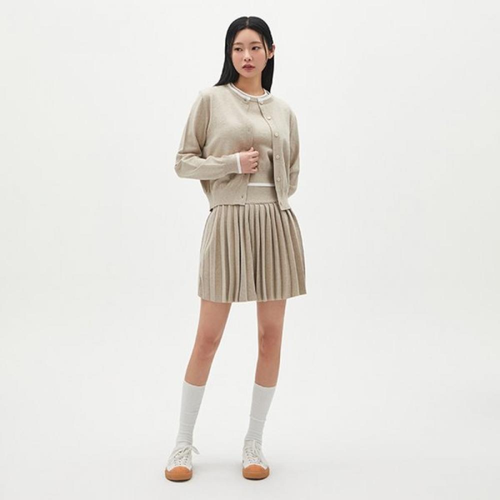 LAP Вязаная мини-юбка в складку Ar1ws360 CH (charcoal)/FF