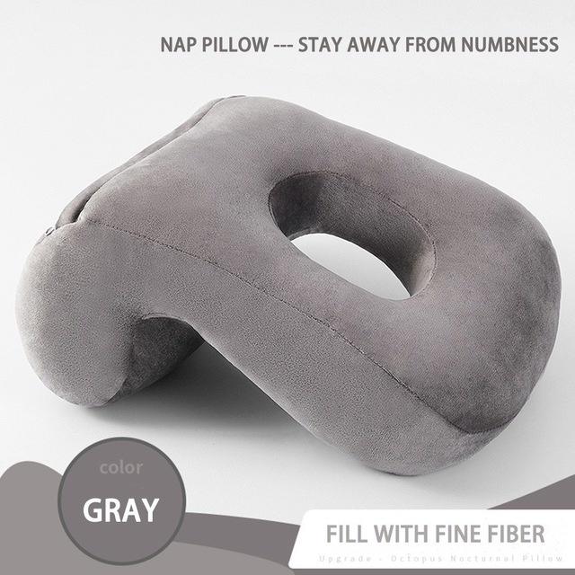 Multifunktionales Nickerchenkissen, Sleepy Hollow, Plüsch, einfarbig, hautfreundlich, natürliches Design, bequem