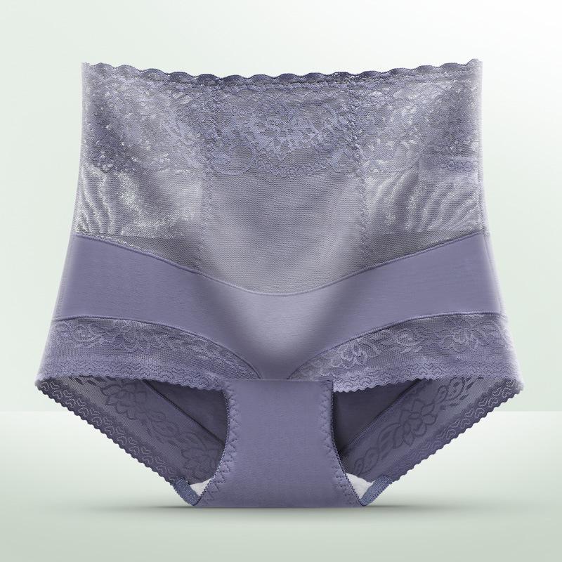 Plus Size Lace High-Waisted Thong: Sexy Tummy Control, Butt Lift, Antibacterial Cotton Crotch Extra Large