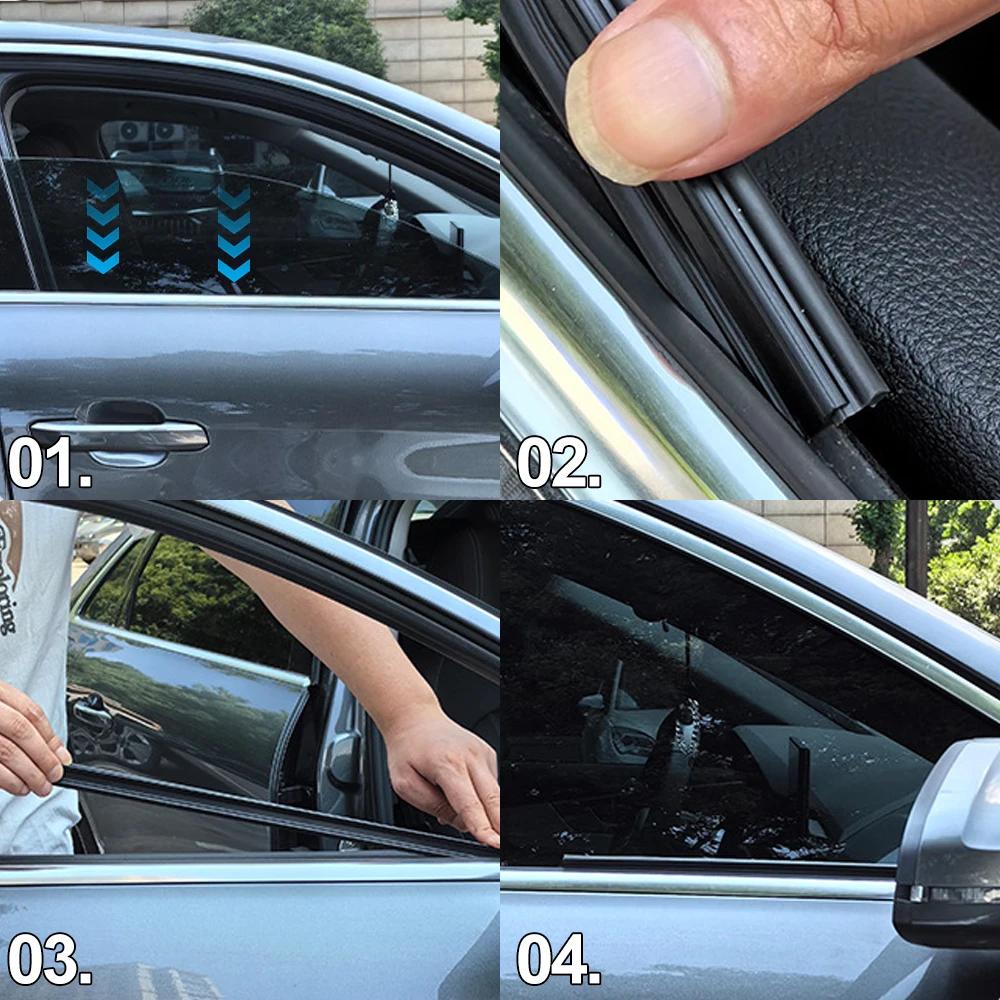 Universeller Seitenfensterwischer für Autos, Wassernebelentfernung, Leiser Scheibenwischergummi für beide Seiten des Autos
