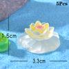 5Pcs Cartoon Kreative Lotus Blumen Figuren Leucht Figuren Ornamente Diy Landschaft Hause Dekoration Zubehör Geschenke
