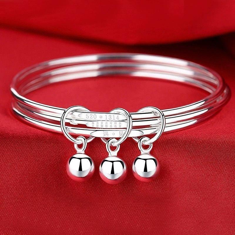 New Ancient method/Passing Down Through Three Generations and Three Lifetimes Silver-plated Women's Closed Bangle Source Factory