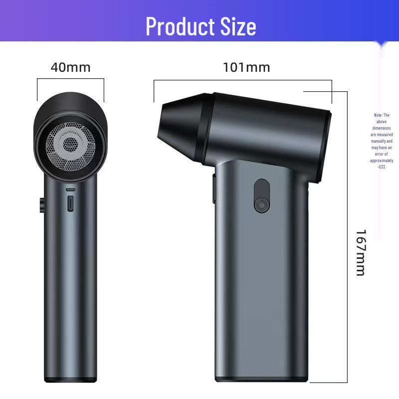 Rechargeable Wireless Handheld Turbine Fan Vacuum Cleaner with USB Brushless Motor