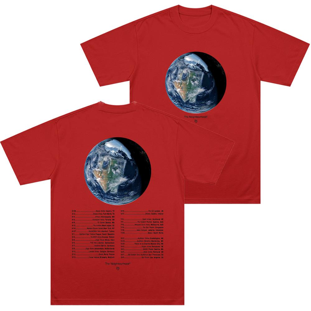 

The Neighbourhood THE WOURLD TOUR T Shirts Wiped Out 10th Anniversary Tees Women Unisex Cotton High Quality Comfort Clothing Loose 4XL