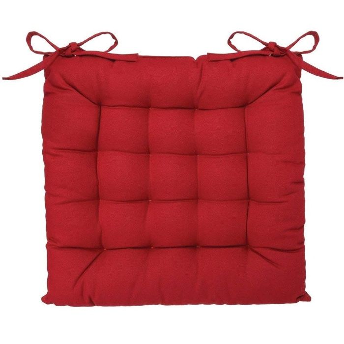 Coussin de chaise - Noname - 38 x 38 cm - Rouge - Matelassé - Intérieur