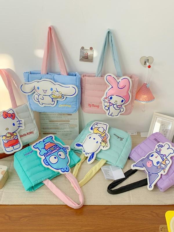 2025 Cute Cartoon Tote Bag - Girlish Large Capacity Shoulder Handbag for Women
