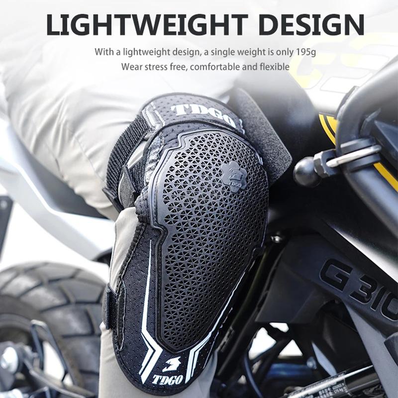 Breathable Sports Knee Pads for Summer Motorcycle Riding Adjustable Mesh Protective Guards for Bike Racing & Cycling Accessories