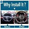 Steering Wheel Bottom Frame Cover Trim For MG ZS MG HS MG3 MG5 MG6 RX5 2017 - 2024 Red / Carbon Fiber Look Interior Accessories