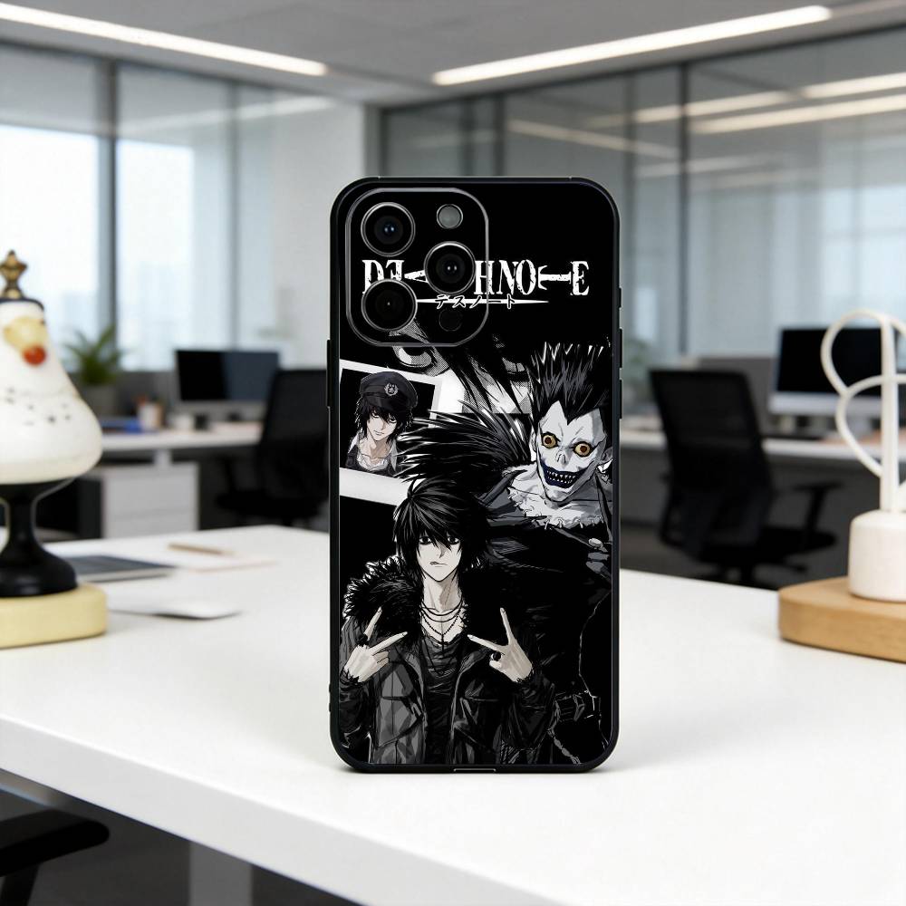 D-Death N-Note L Lawliet-DNLL Phone Case For iPhone 17,16,15,14,13,12,11 Plus,Pro Max,XS,Soft Silicone Black Cover