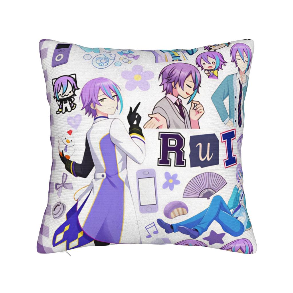 Project Sekai Rui Kamishiro Anime Game Pillow Cover Funny Pillow Case For Sofa Couch Bed Living Room Print Cushion Cover