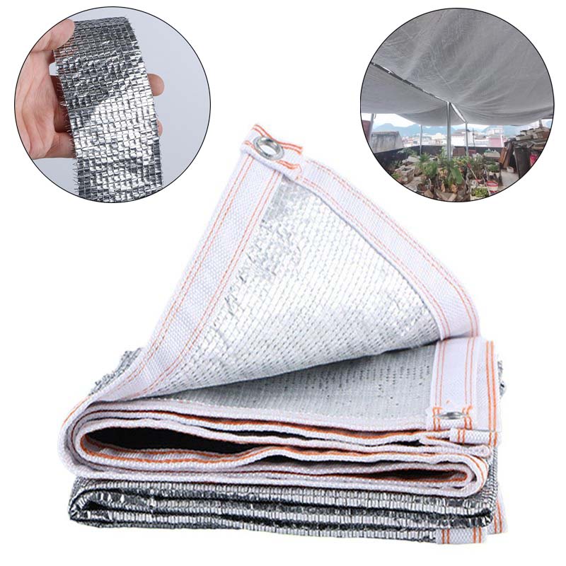 Plasă de umbrire din folie de aluminiu anti-UV, adăpost solar pentru plante suculente, acoperire pentru piscină exterioară, pânză de umbrire, rată de umbrire 99%, copertină
