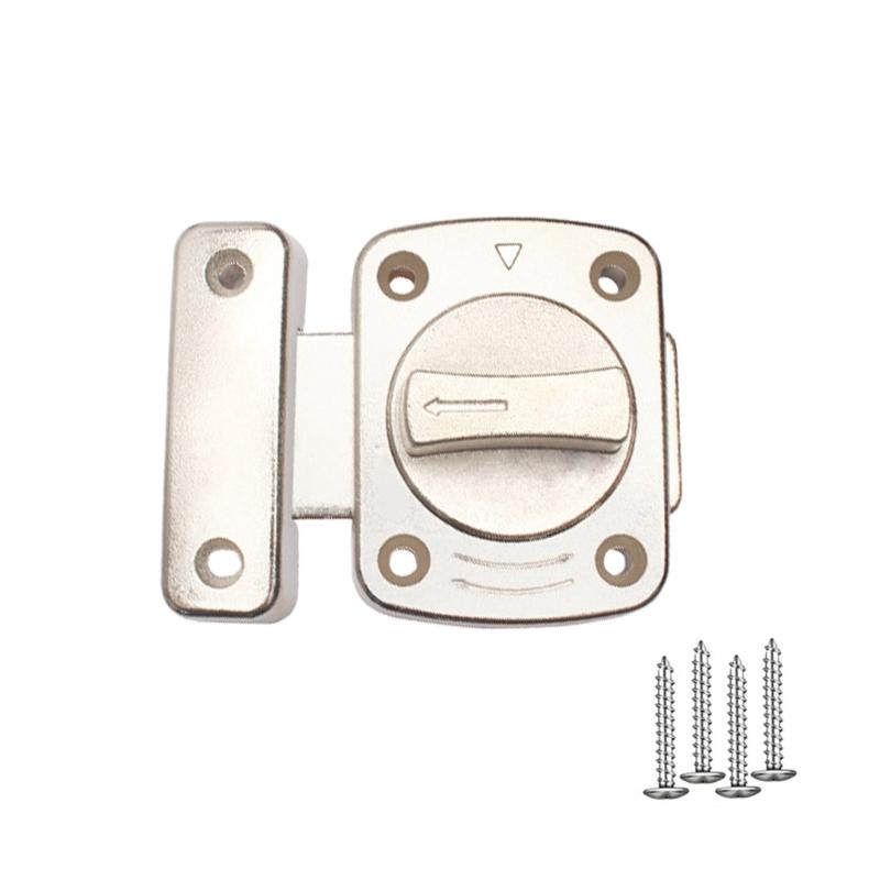 

Простая в установке защелка для дверного замка Push Pull без сверления, подходит для дверей различной толщины для домашнего аксессуара 1