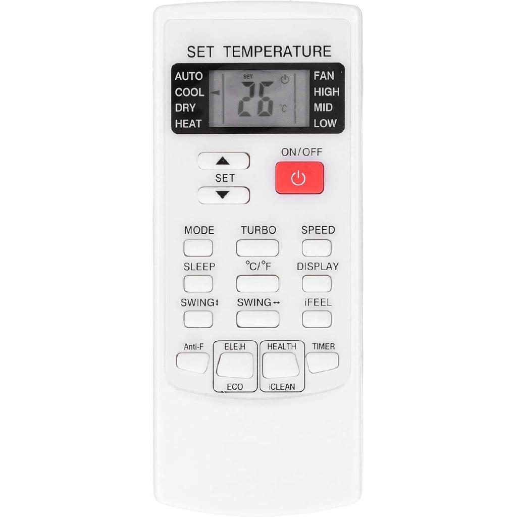 White Air Conditioner Replacement Remote Control,Universal Ac Remote Air Conditioner Remote Mini Split Remote Control for AUX YKR-H/102E