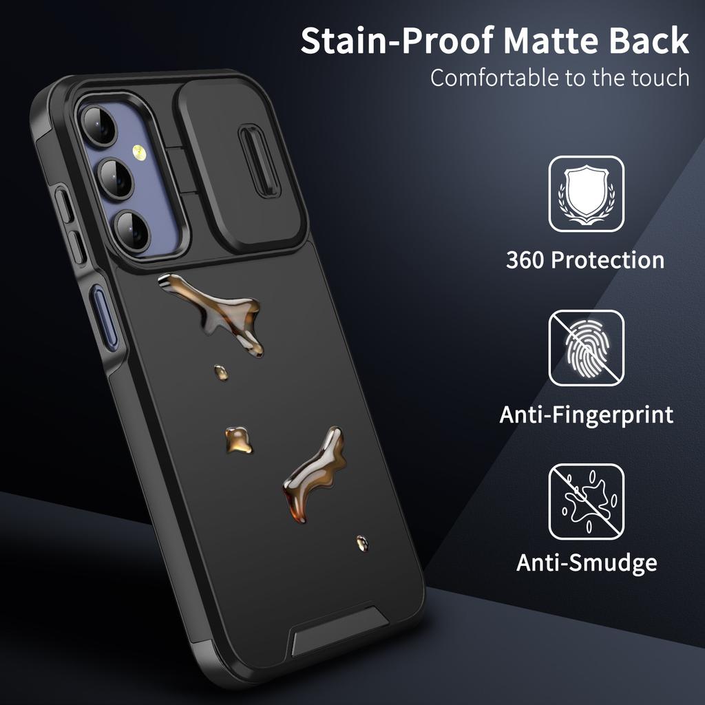 Przesuwana osłona ochronna aparatu do Samsung Galaxy A55 A56 A36 A54 A53 A14 A17 A35 A15 A16 5G Matowy odporny na wstrząsy Pancerz Etui na telefon