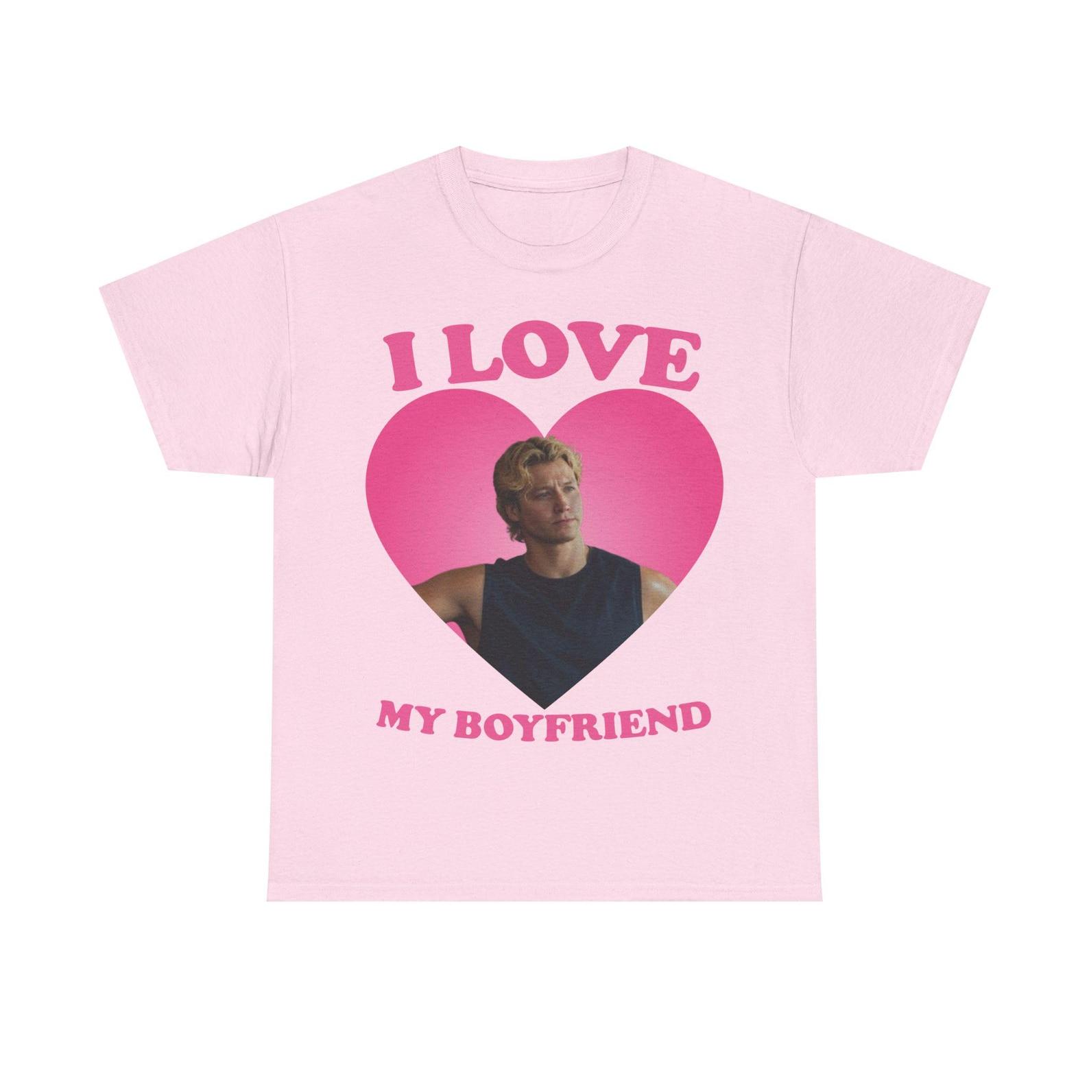 I love my boyfriend Stephen Kalyn pink hearT-Shirt 4XL