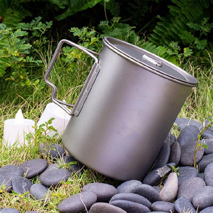 Light Weight Coffee Cup Portable Outdoor Water Cup with Foldable Handle Camping Mug For Hiking Camping Drinkware