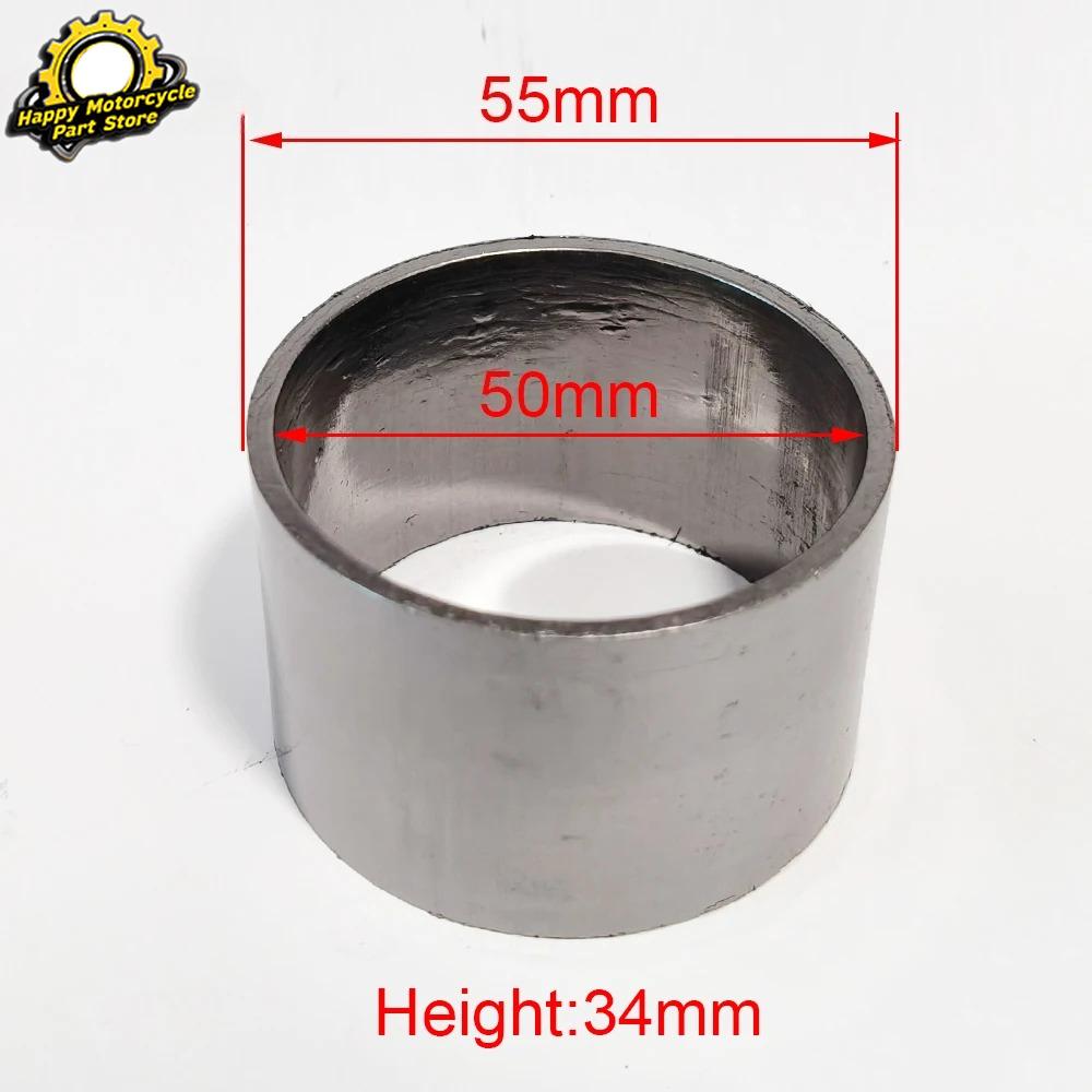 1pc/2/4pc Motorbike Parts Muffler Exhaust Pipe Gasket Seal Ring Connector Dirt Pit Bike O-Ring Inner Dia 50mm Outer Dia 55mm